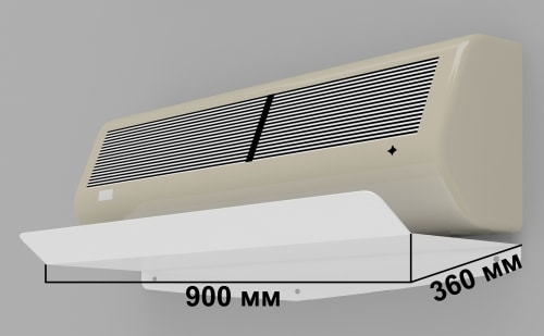 Защитный экран для кондиционера - дефлектор DET-001 900*360